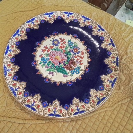 PLAT ROND LONGWY FLEURI MODELE RENAISSANCE