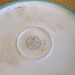 PLAT ROND LONGWY FLEURI MODELE RENAISSANCE