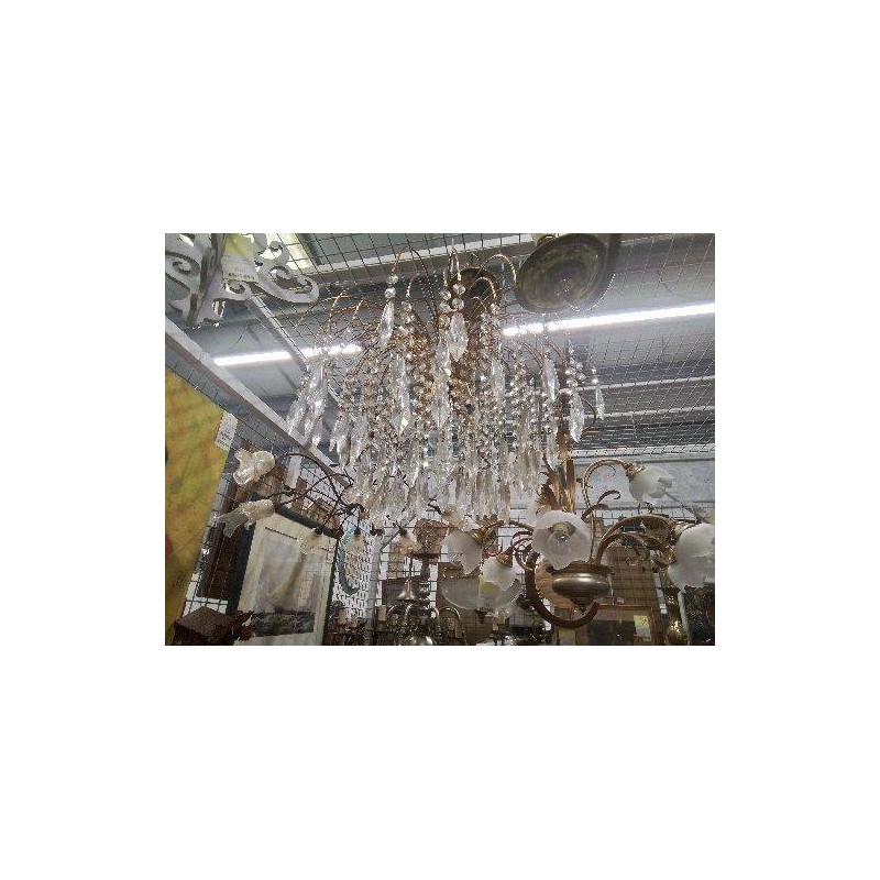 LUSTRE PAMPILLES BRINS  DORÉS