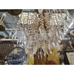 LUSTRE PAMPILLES BRINS  DORÉS