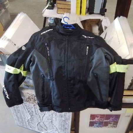 BLOUSON MOTO IXON 2 XL NOIR JAUNE