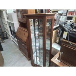 VITRINE D\'ANGLE MERISIER 1PV + CLÉ C8