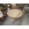 13/CTJ02-TABLE BASSE RONDE TECK DIAM 80 CM