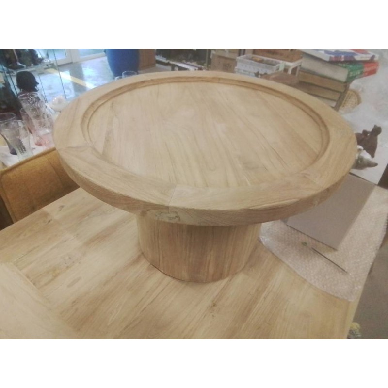 14/CTJ03-TABLE BASSE TECK RONDE 60CM