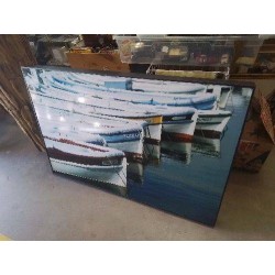 CADRE REPRO PHOTO BATEAUX ENNEIGÉS 