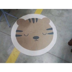 TAPIS ROND MOTIF OURSON