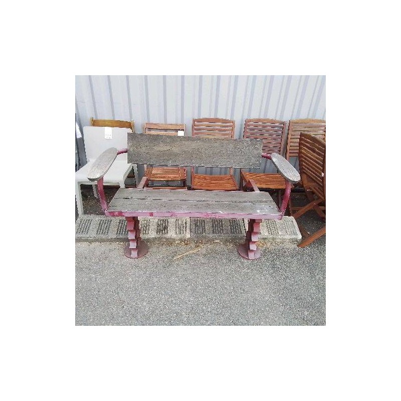 BANC BOIS METAL 