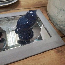 STATUETTE CHOUETTE BLEUE