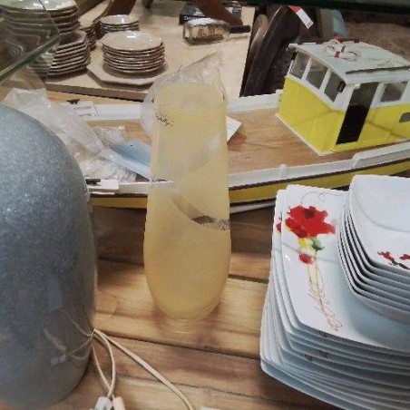 VASE JAUNE CRISTALLIN