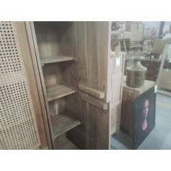 29/MEUBLE COLONNE TECK 2 PORTES 35*35*180 CM