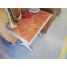 TABLE PM DESSUS CARREAUX ROND ORANGE