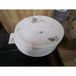 LOT 12 ASS IETTES DECOR FLEURI PORCELAINE