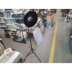 LAMPADAIRE MÉTAL NOIR PIED RÉGLABLE 