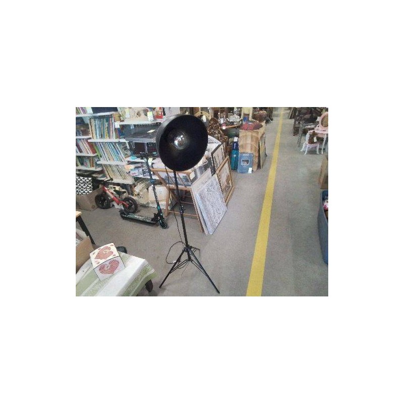 LAMPADAIRE MÉTAL NOIR PIED RÉGLABLE 