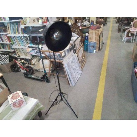 LAMPADAIRE MÉTAL NOIR PIED RÉGLABLE 