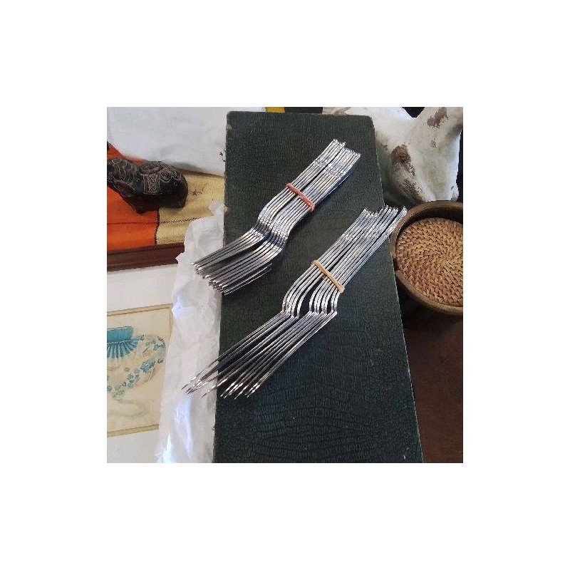 LOT COUVERTS A POISSON INOX