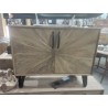 33//BUFFET TECK SOLEIL 2 PORTES 94*40*74 CM