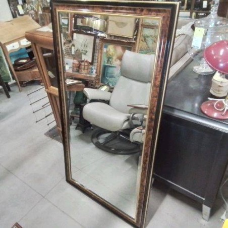 MIROIR NOIR MARRON BISEAUTÉ 72X134