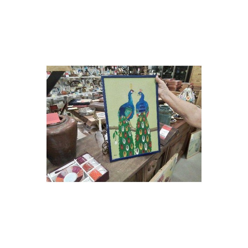 PEINTURE SUR VERRE PAONS SAKHO
