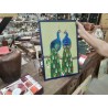PEINTURE SUR VERRE PAONS SAKHO