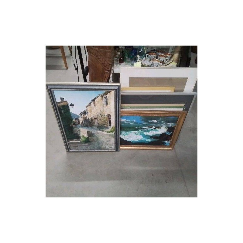 PEINTURE VILLAGE/MER DEBOSSCHER