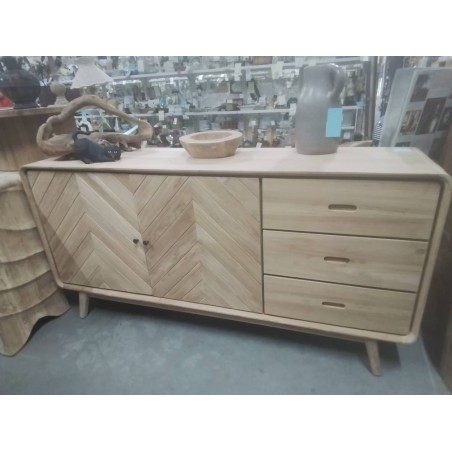 50/BUFFET TECK CHEVRONS 180*45*90 CM