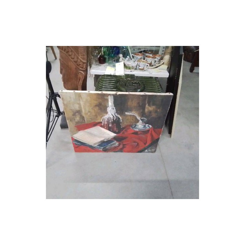 NATURE MORTE LIVRE BOUGEOIR ENCRIER