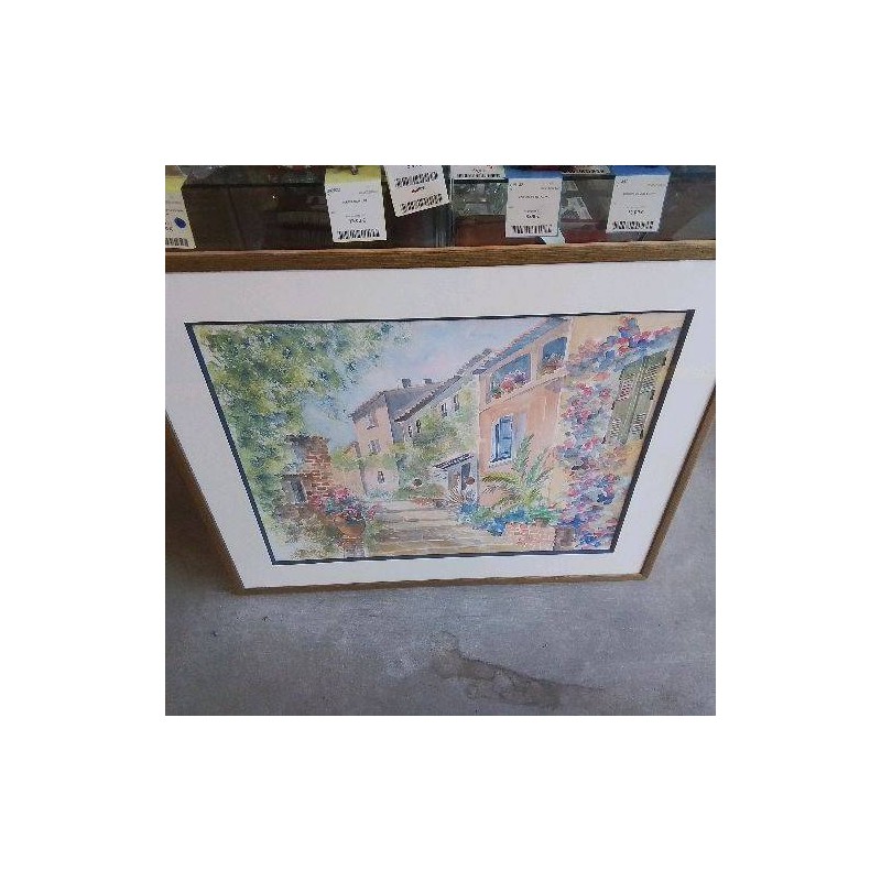 AQUARELLE MAISON FLEURIE 
