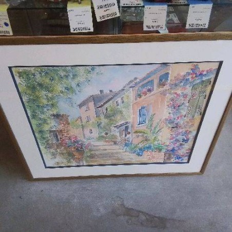AQUARELLE MAISON FLEURIE 