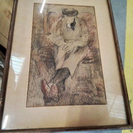 TABLEAU HOMME ASSIS HENRI SIMON