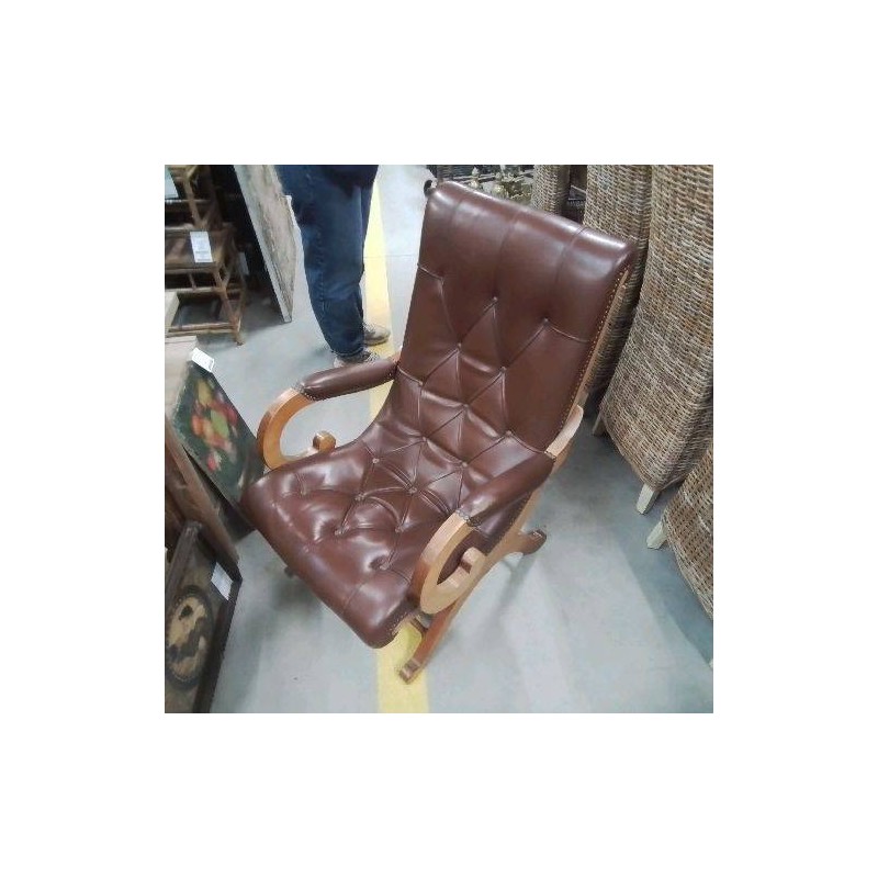 FAUTEUIL CHESTERFIELD VICTORIA CUIR 