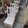 LOT 5 CHAISES PIN BLANCHI 