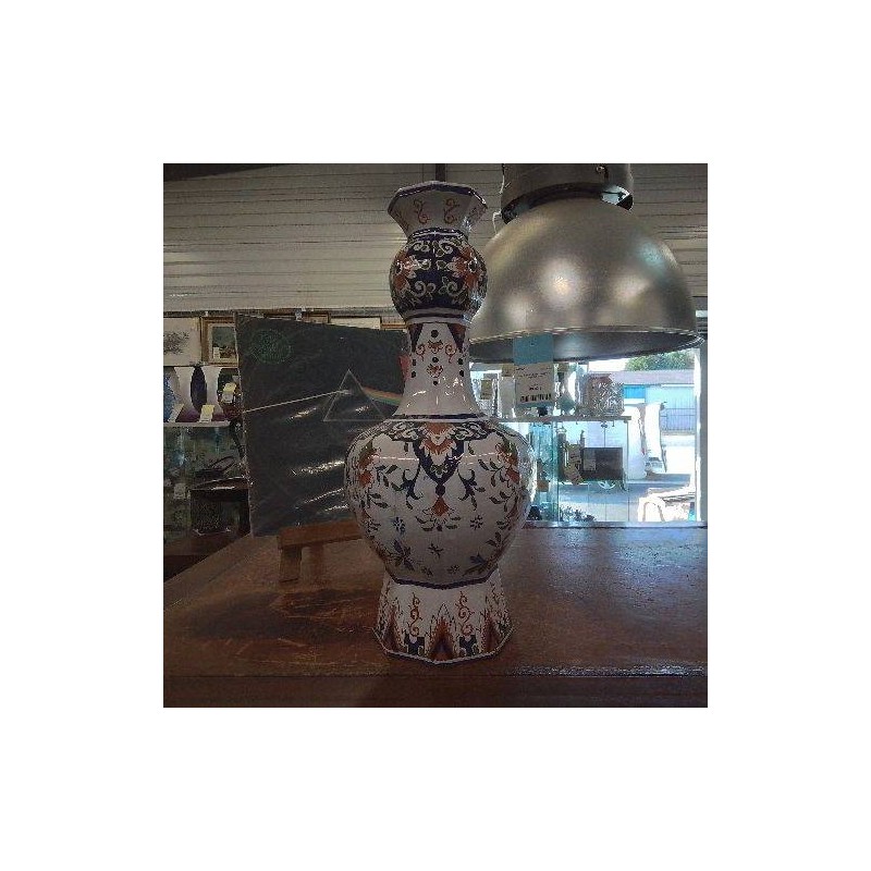 VASE GM DÉCOR FLORAL DELFT
