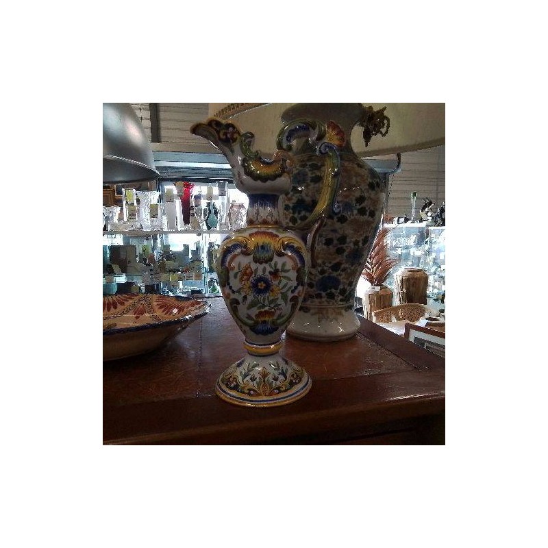 AIGUIERE DECOR FLORAL DESVRES ANSE EN L’ETAT