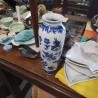VASE BLEU DÉCOR POISSONS