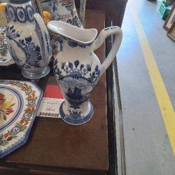 AIGUIERE DÉCOR BATEAUX DELFT