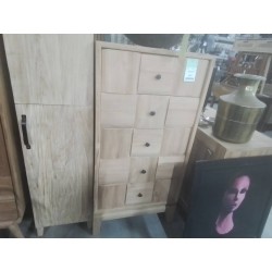 65/ CHIFFONNIER DAMIER TECK 5 TIROIRS 60*45*120 CM