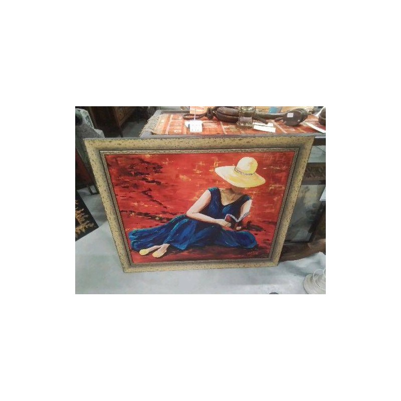 TABLEAU REPRO FEMME LECTURE CHAPEAU 