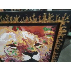 TABLEAU TÊTE DE LION GALERIE 