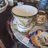 VASE GM 2 ANSES QUIMPER JAUNE FLEURS