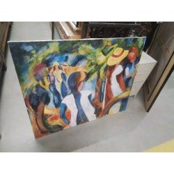 TABLEAU REPRO SCENE FEMMES CHAPEAUX 