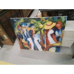 TABLEAU REPRO SCENE FEMMES CHAPEAUX 