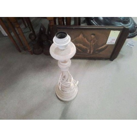 PIED DE LAMPE BOIS PATINÉ TORSADÉ 