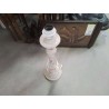 PIED DE LAMPE BOIS PATINÉ TORSADÉ 