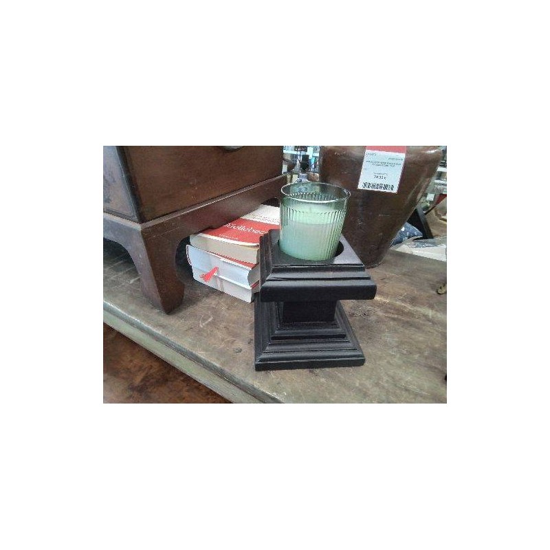SOCLE BOIS + BOUGIE 