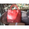 SAC A MAIN CUIR ROUGE 2 POCHETTES LANGO PARIS