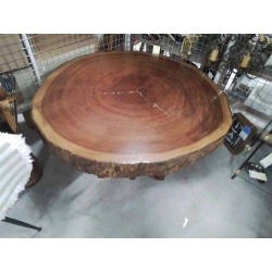 TABLE BASSE TRONC BOIS AFRICAIN 