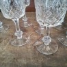 LOT VERRES CRISTAL PIEDS FACETTES 