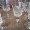 LOT VERRES CRISTAL PIEDS FACETTES 
