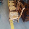LOT 4 CHAISES PAILLE HETRE